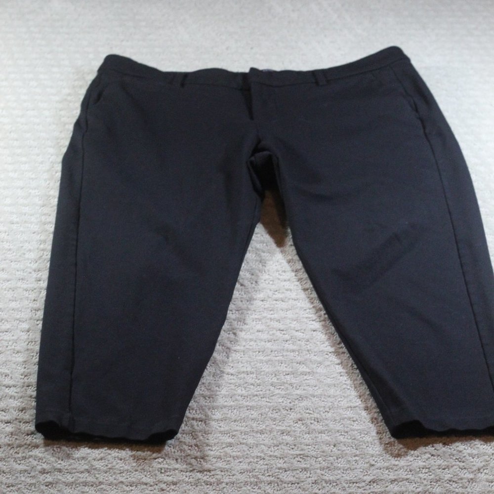 Liverpool Size 16W Black Ponte Dress Ankle Pants